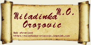 Miladinka Orozović vizit kartica